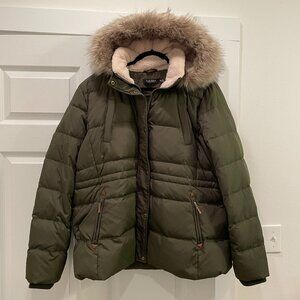 Women's Ralph Lauren Puffy Jacket with Faux Fur Hood XXL